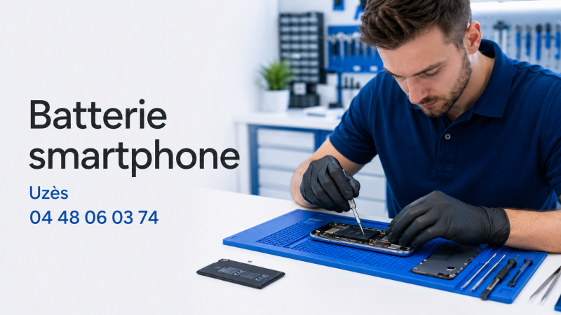 Changement de batterie smartphone à Uzès